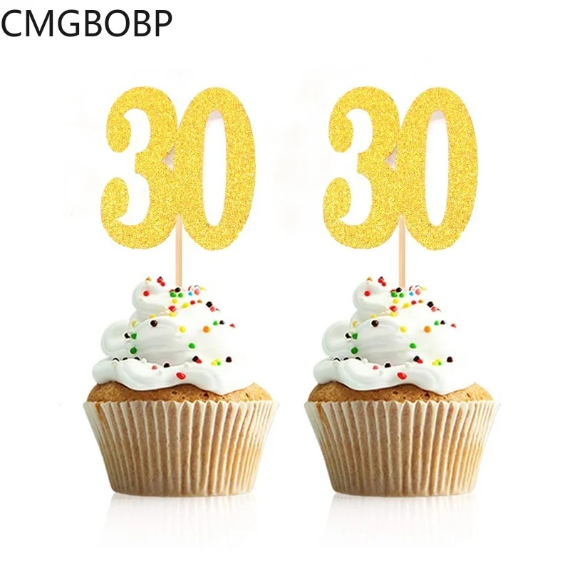 10 шт. топперы для кексов на день рождения|Товары украшения тортов| |