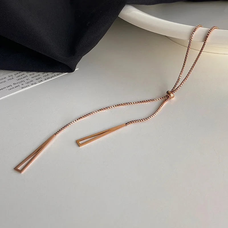 В Корейском стиле темперамент женские простые металический текстура титановая