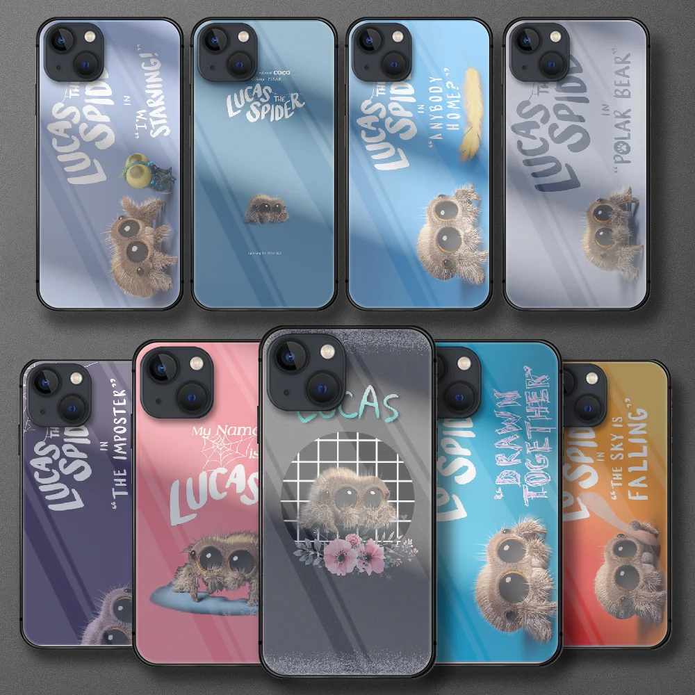 

Cute lucas Tempered Glass Phone Case For IPhone 5 6 7 8 11 12 13 S SE X Xs Xr Plus Pro Max Mini Cover Cell Back Shell Painting