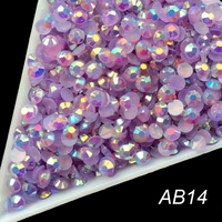 jelly laser light purple crystal ss12 ab 3mm flat back rhinestones crystal facet resin 1000pcsbag nail art beads ab14