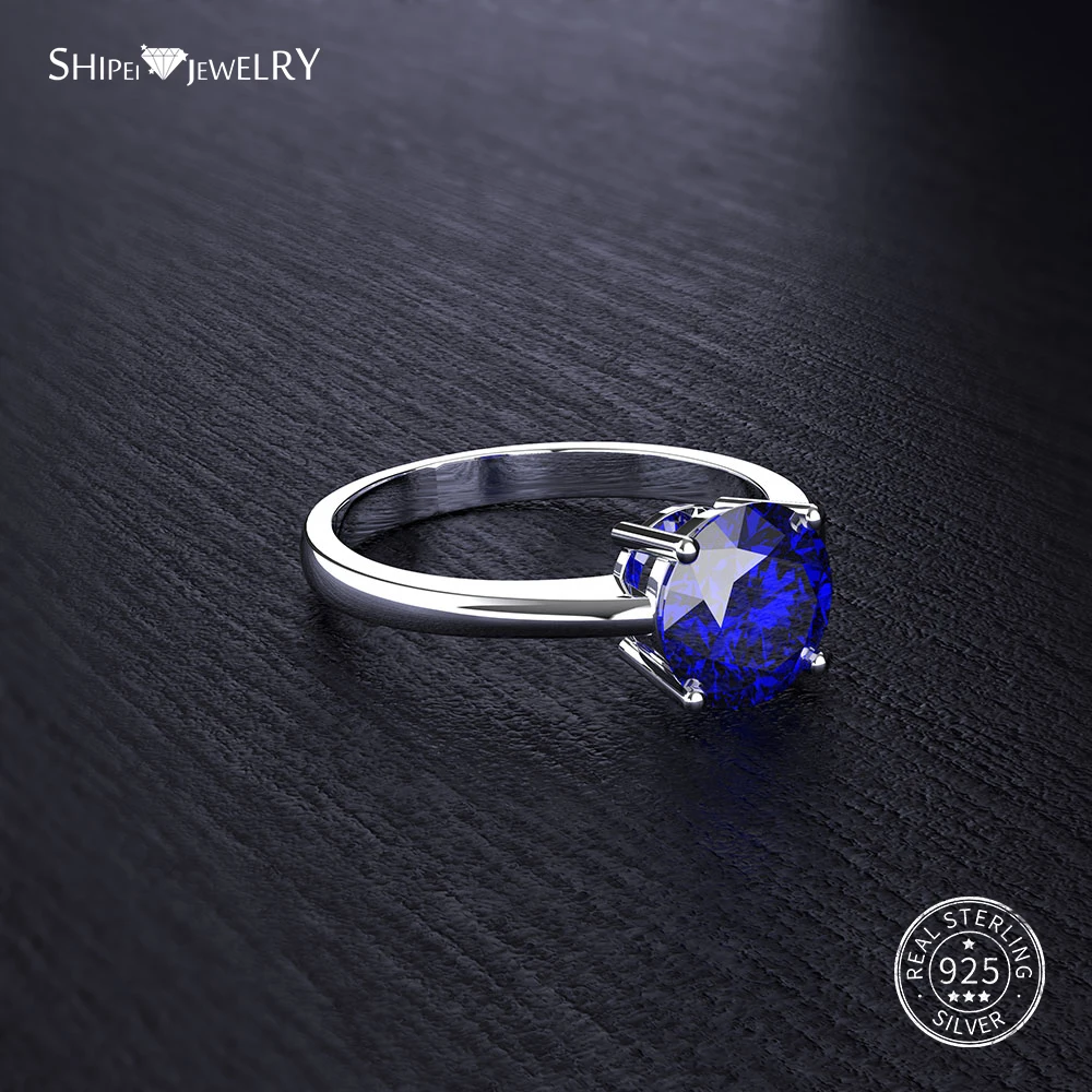 Женское и мужское кольцо с белым сапфиром Shipei ювелирное изделие из 100%