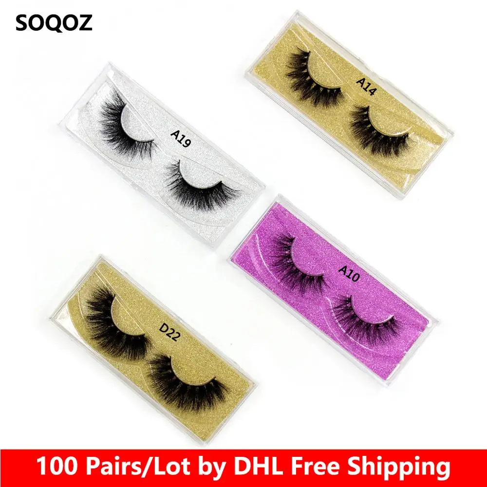 Ресницы 3D норковые оптом 100 пар накладные ресницы ручной работы 33 вида блестящие