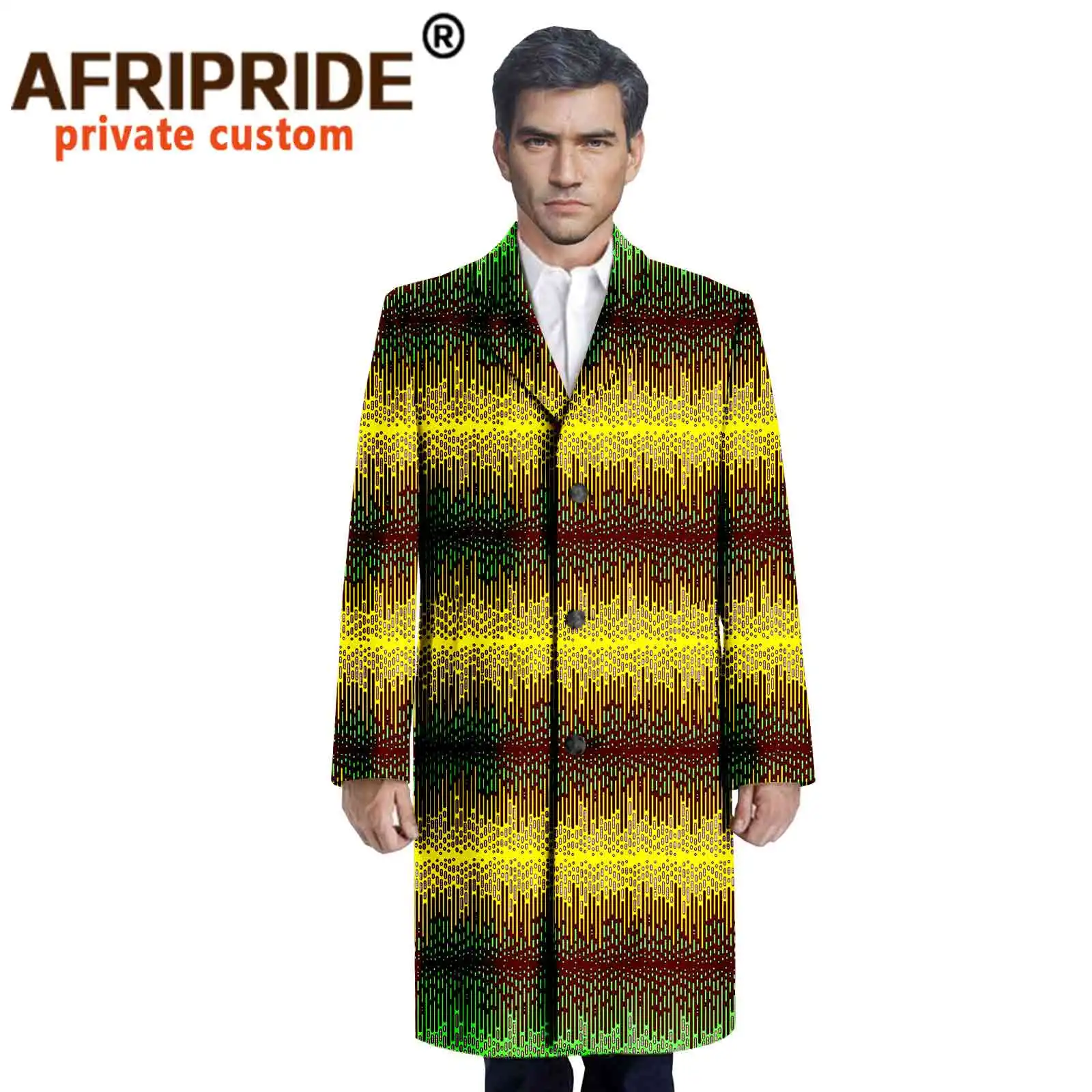 Men`s Coats African Clothes Ankara Print Jacket Dashiki Outwear Plus Size Oversized Outfits Bazin Riche Wax Attire  A2114002