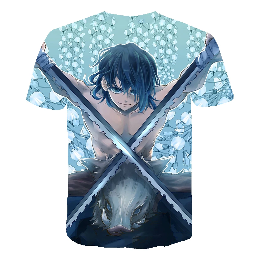 Летняя Новинка 3D kimetsu no YAIBA Молодежная Футболка милая девочка с коротким рукавом