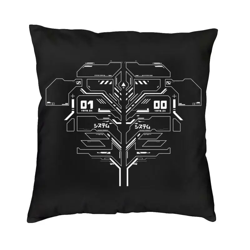 

Japan Techwear Cyber Space Pillow Case Home Decor Modern Tokyo Future Tech Street Wear Pattern Cushions Cover Square Pillowcase