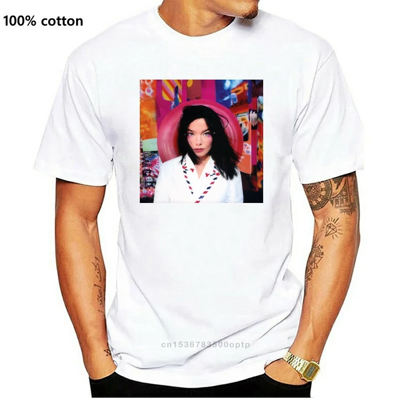 Post Бьорк альбом 1995 Футболка короткий рукав размера плюс скидка Горячее