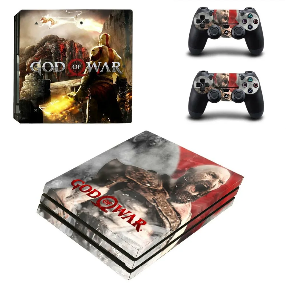 Наклейки God Of War для PS4 Pro Playstation 4 Pro консоль+ 2 контроллера геймпад виниловые наклейки игровые аксессуары