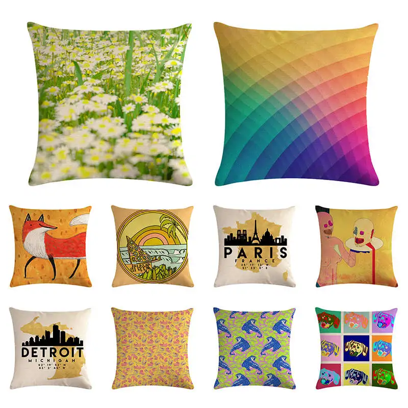 Картина маслом мультфильма лисы накидка для подушки фрукты подушка с рисунком