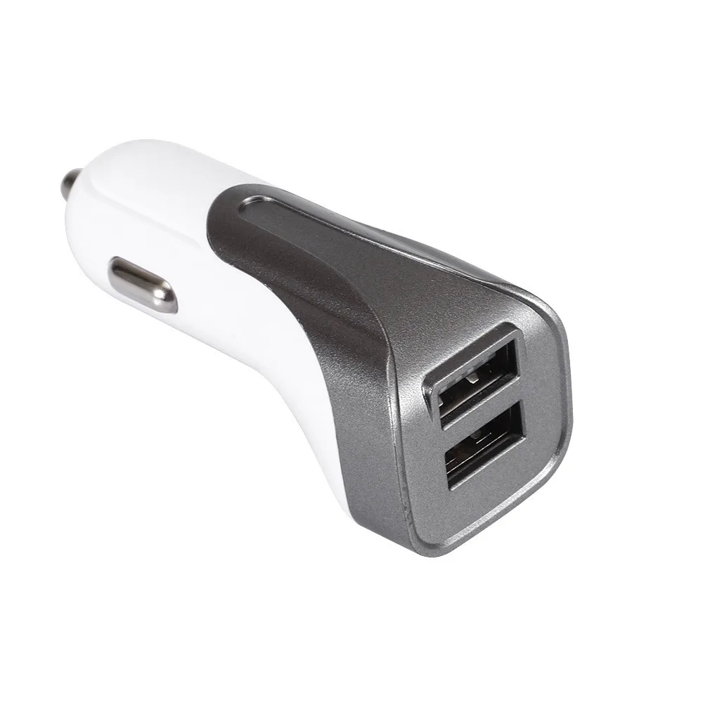 

New 2.1A Dual USB Car Charger Adapter 12V -24V Universal 2 Port USB Mobile Phone Chargers For Dual USB Car Charger Tools
