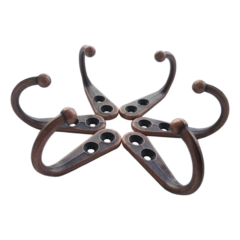 

New Wall Mounted Coat Hook Robe Hooks Cloth Hanger Coat Hanger Coat Hooks Rustic Hooks(Bronze Color) 25 Pieces