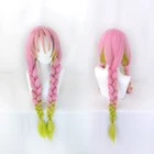 Женский парик для косплея Kanroji Mitsuri, длиной 80 см, из синтетических волос
