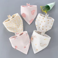 5pcslot baby bibs cotton cartoon triangle saliva towel burping cloths pack infant feeding bandana bib newborn accessories