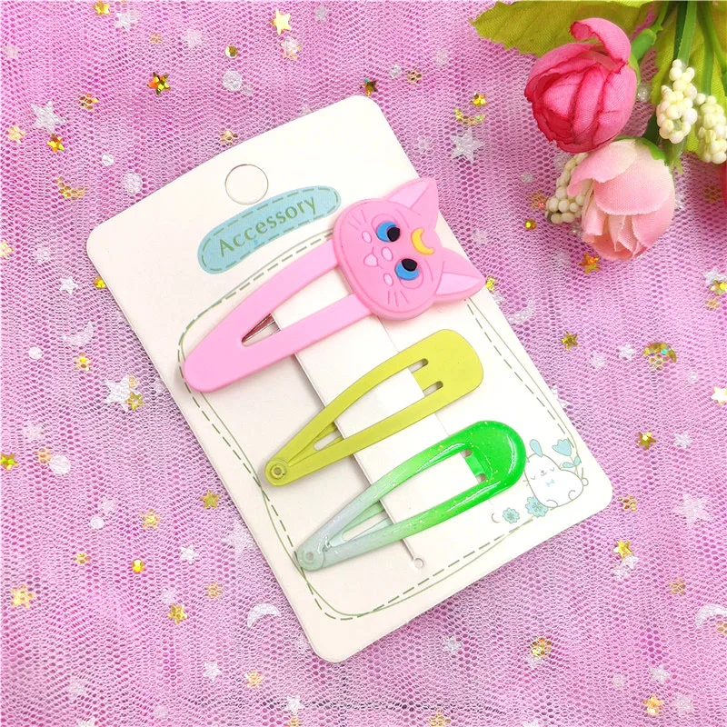 3 шт./компл. милые элегантные заколки для волос с котом девочек заколка аксессуары