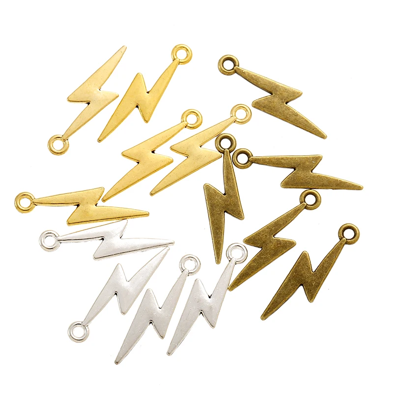 

YuenZ 15 шт 2020 новый продукт молния Подвески для металла сплав ювелирных изделий маркировки 28*8 мм L109