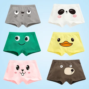 Childrens underwear boxers boys cartoon underwear 2 girls pure cotton 3 girls 6 modal boxers 5-8 years old