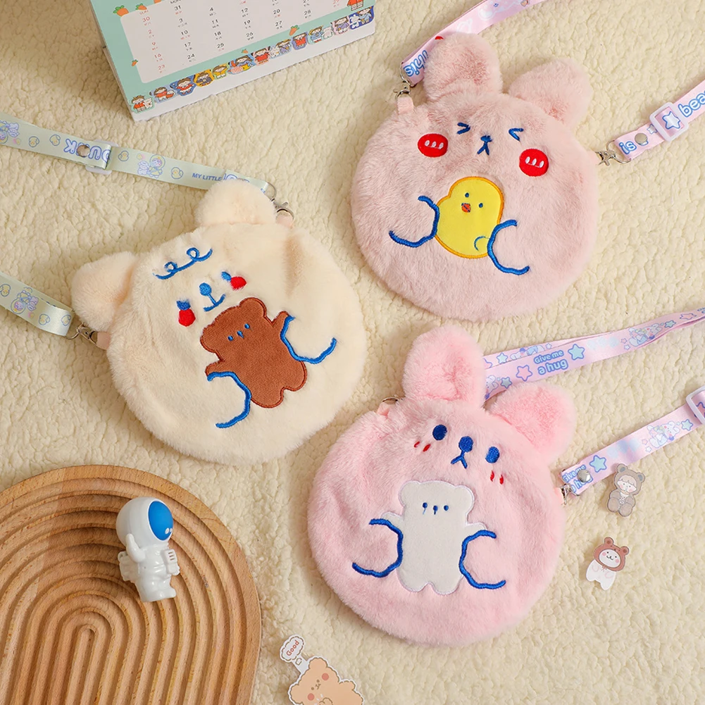 

Милая сумка через плечо с подогревом для рук, Женская плюшевая дорожная уличная маленькая портативная Сумочка на плечо с бутылкой для горяч...