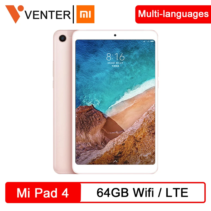 Оригинальный Xiaomi mi Pad 4 8 &quotПланшеты ГБ ОЗУ 64 Гб ПЗУ Восьмиядерный процессор Snapdragon