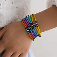 bohemian style beaded creative new jewelry simple personality rice bead bracelet set