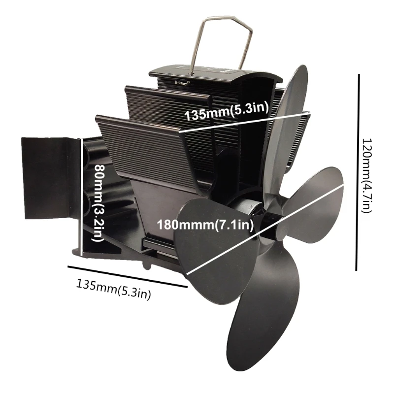 

4 Blades Heat Powered Fireplace Stove Hanging fireplace Fan Dropshipping