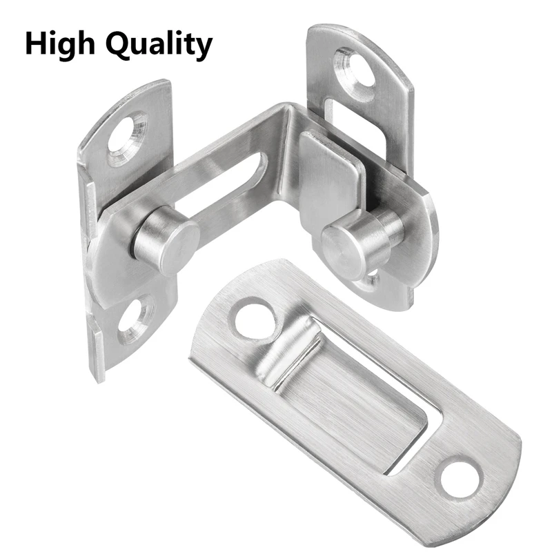2 Pieces 90 Degree Right Angle Door Latch Hasp Bending Buckle Bolt Sliding Lock Barrel with Screws for Doors and Wi | Обустройство