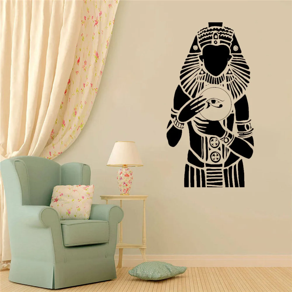 

Ancient Egypt Ruler Pharaoh Egyptian Wall Stickers Mural For Bedroom Living Room Entry Way Wall Decor Vinyl Wall Decal ov616