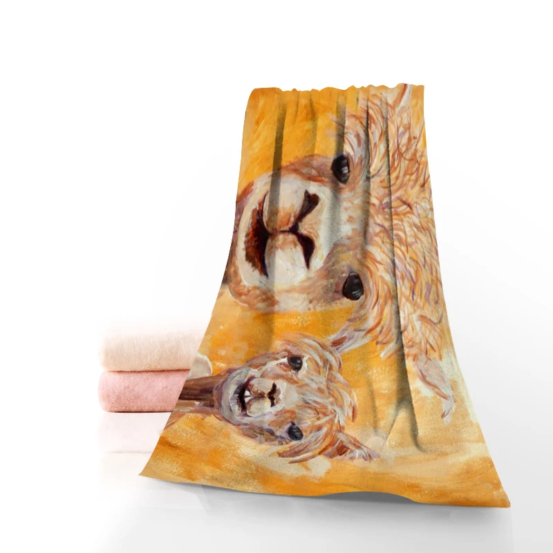 Custom Cute llama Animal Fashion банное полотенце мочалка домашний текстиль дорожное для рук и