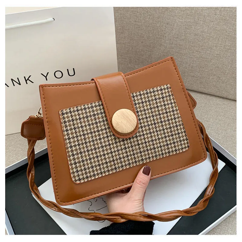 

Solid Color PU Leather Crossbody Bags For Women 2021 Shoulder Messenger Bag Female Travel Lock Handbags