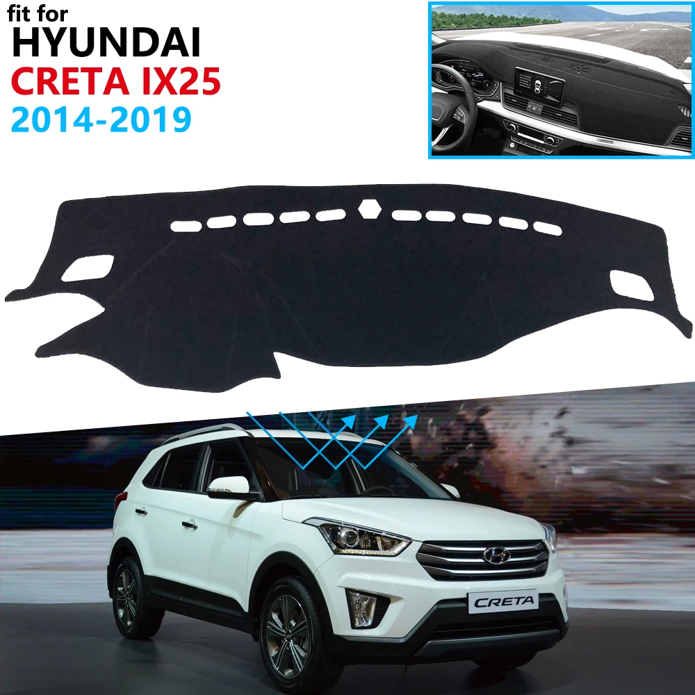 Защитная накладка на приборную панель для Hyundai Creta Ix25 2014 2015 2016 2017 2018 2019