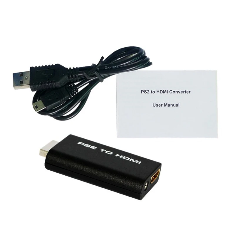480i/480p/576i Audio Video Converter Adapter HDV-G300 PS2 to HDMI-compatible with 3.5mm Output Supports Display Modes |