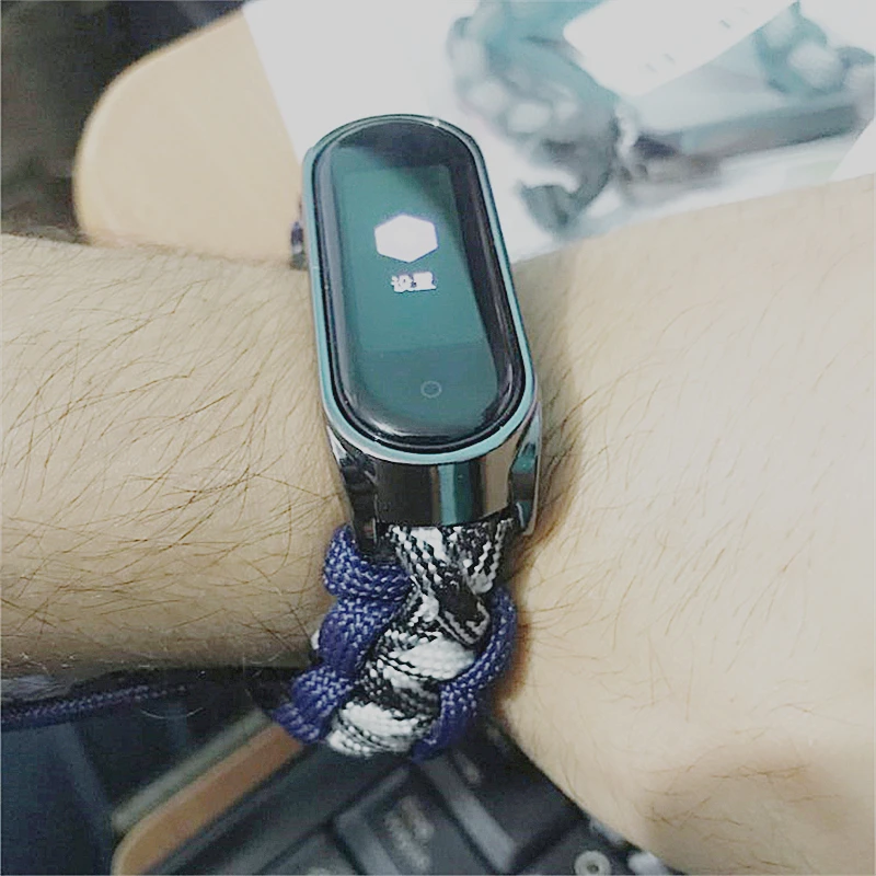 Для Xiaomi Mi Band 5/5 NFC смарт-браслет регулируемый нейлоновый веревочный ремешок для