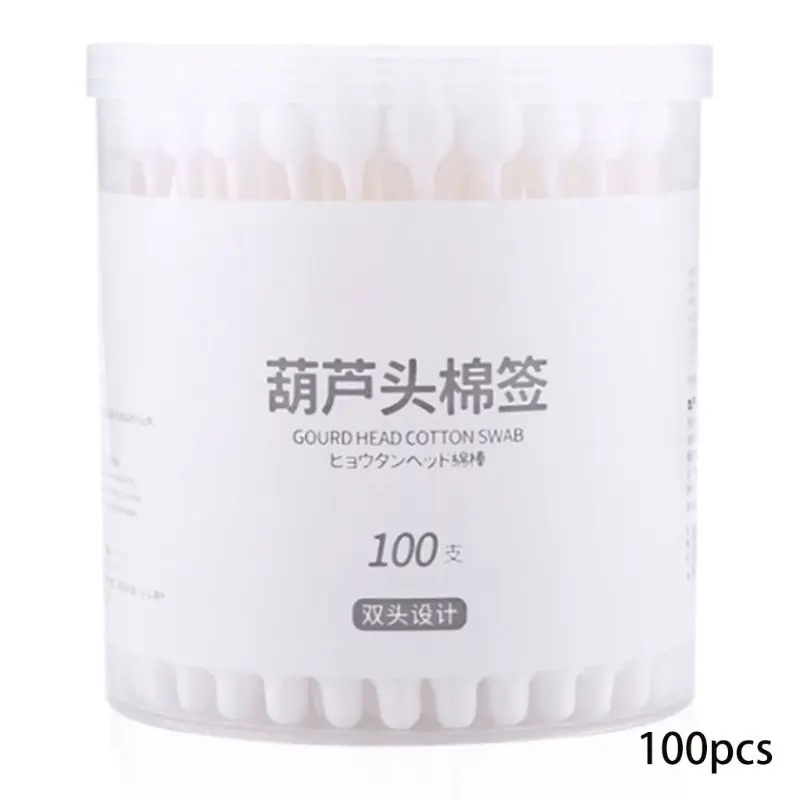 100Pcs груша тыквы в форме двойной наконечник ватным тампоном многоцелевой