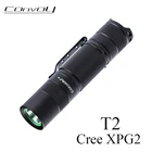 Фонарь Convoy T2 Cree XPG2, светодиодный, мини-фонарь с питанием от батарейки AA, мощный переносной светильник льник для кемпинга и работы