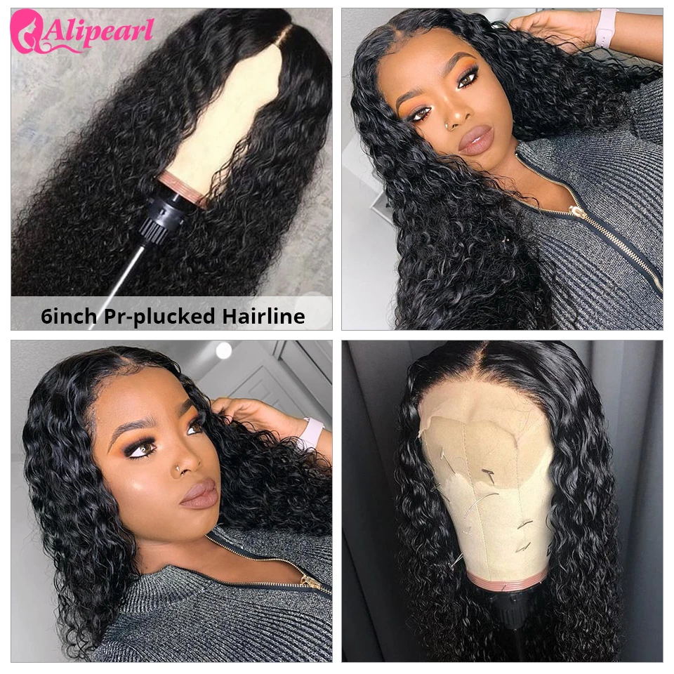 Sunber Hair Pervian глубокая волна человеческие волосы парики 12-22 дюймов предварительно выщипанные волосы remy 150% Плотность 13*6 парик фронта шнурка с детскими волосами