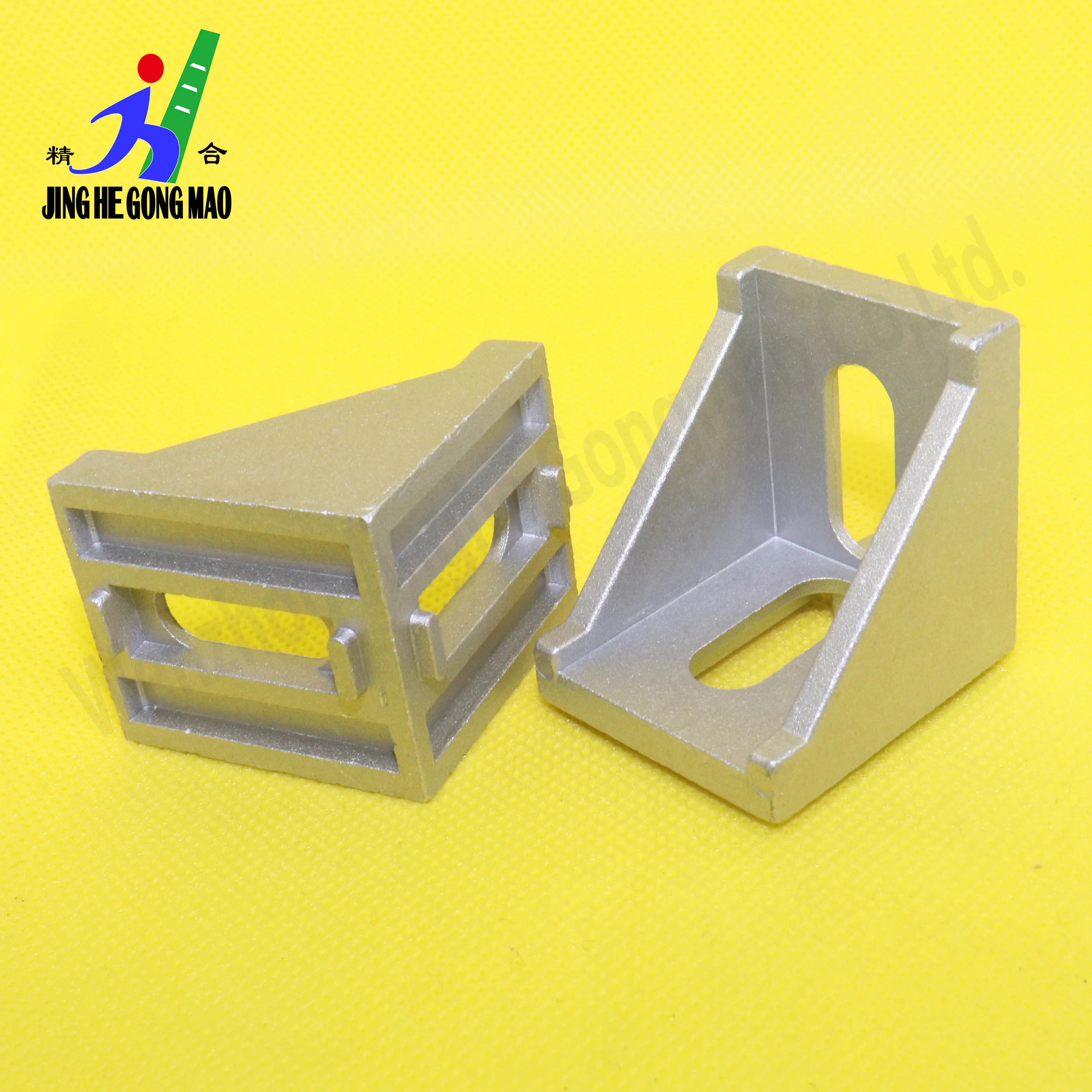 Прочный серебристый алюминиевый угловой кронштейн 2020 25 шт. 20x20x17 мм твердый литай