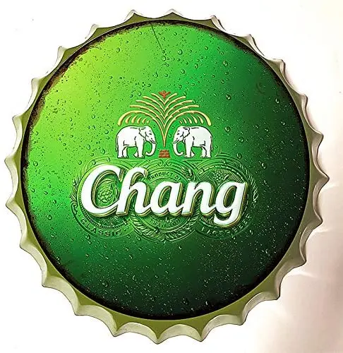 

Tin Sign Bottle Cap Metal Tin Sign Refreshing Cold Beer Bar , Round Metal Signs for Home and Kitchen Bar Cafe Gas Station Garage