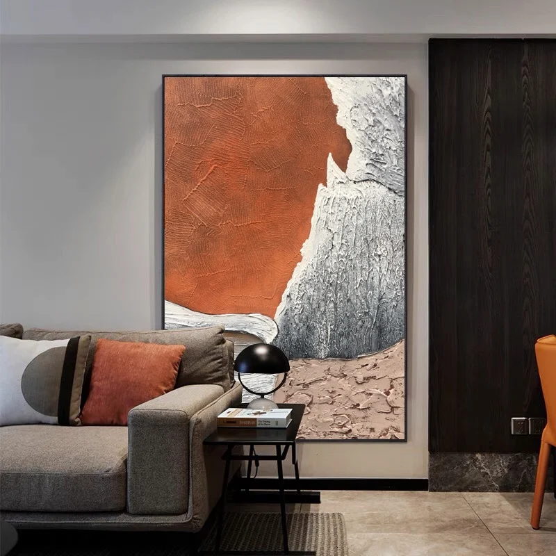 

Abstract Orange Canvas Oil Painting картины для интерьера Home Room Decor Wall Hang Art Quadros Decoracao Parede Sala No Framed