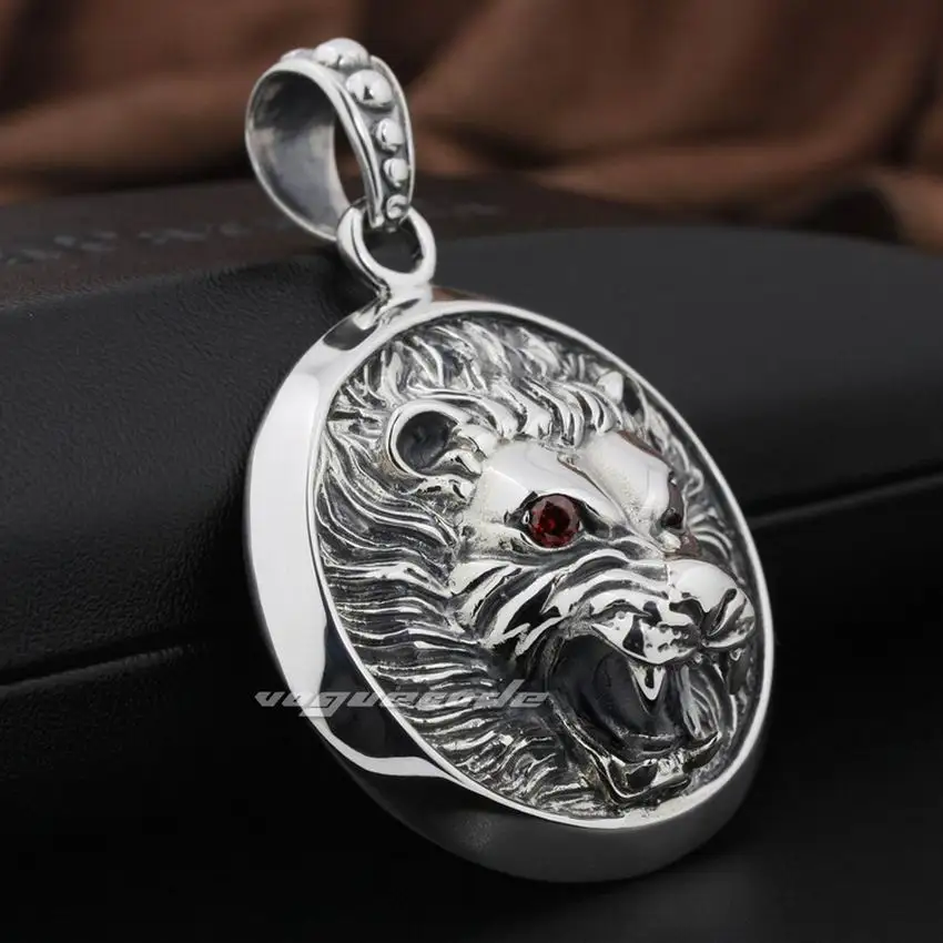 Большой Львиный рыцарь 8Q003 серебряная подвеска в стиле панк для байкеров с