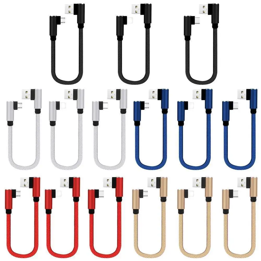 Кабель USB Type C для Samsung S9 S8 Plus S10 мобильный телефон 90 градусов локоть 2 4 А быстрая
