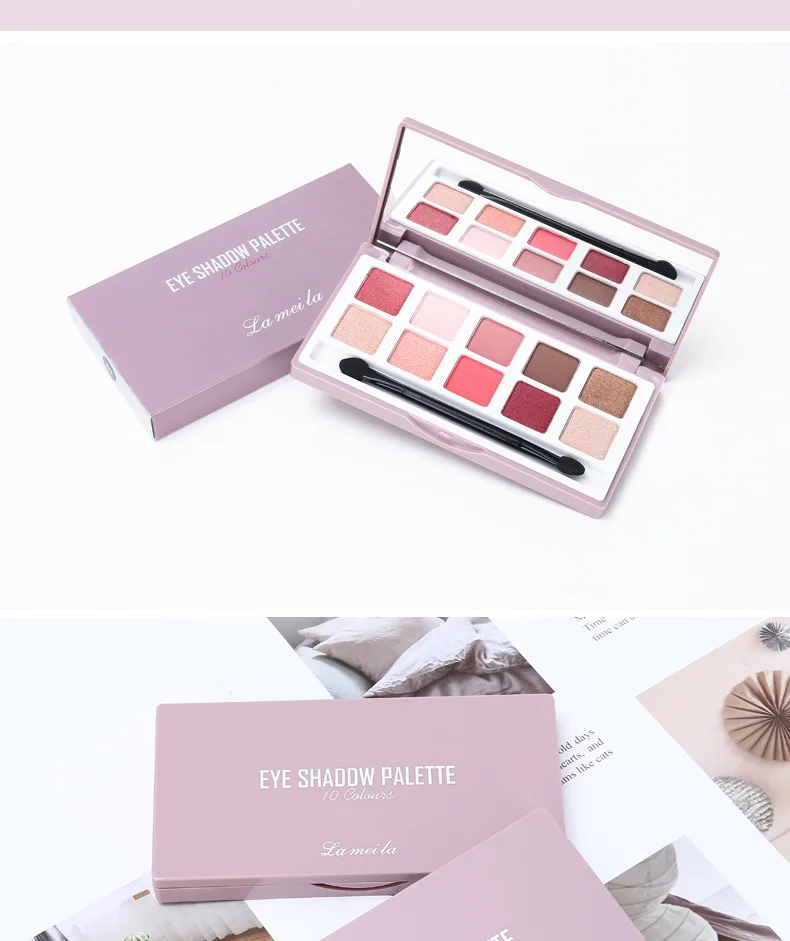 Тупой голый макияж тени для век диск земля цвет девушки ленивые