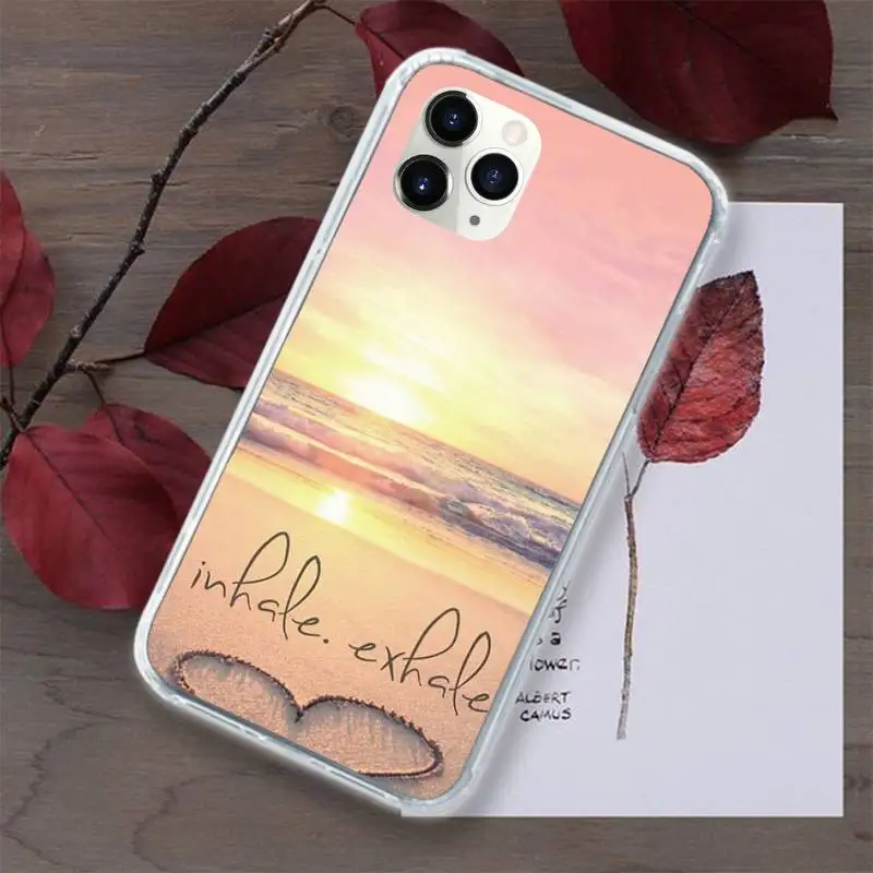 

beach Pink love clouds starry sky Phone Case for iPhone 11 12 pro XS MAX 8 7 6 6S Plus X 5S SE 2020 XR