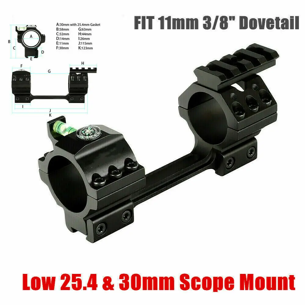 

11mm 3/8" Tactical 30mm/1" Dual Rings Rifle Scope Mount Fit Dovetail Rings For Pistol Airgun