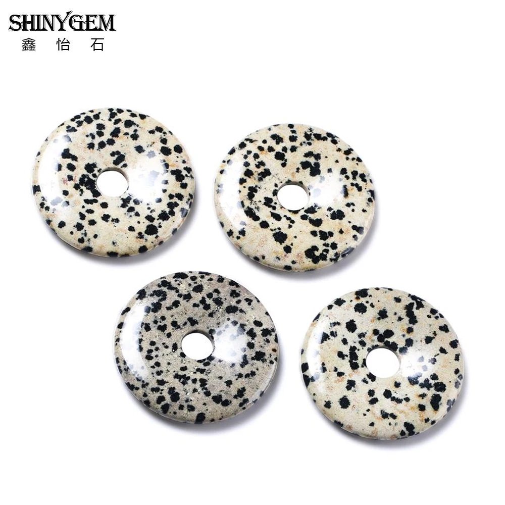 ShinyGem 40*40 мм Очаровательные Полые натуральные Круглые Бусы из бирюзы Гладкий