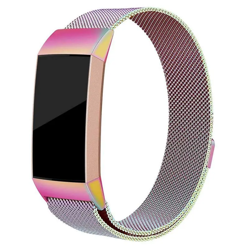 Q 9 цветов для Fitbit charge 3 фитнес-браслет магнитный с миланским плетением браслет из нержавеющей стали сменные полосы для charge3 ремешок - Цвет ремешка: Q