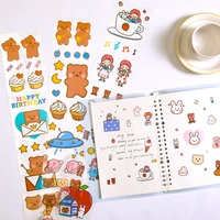 child cute hand account mobile phone case transparent pet waterproof decoration ins stationery stickers cartoons kawaii planner