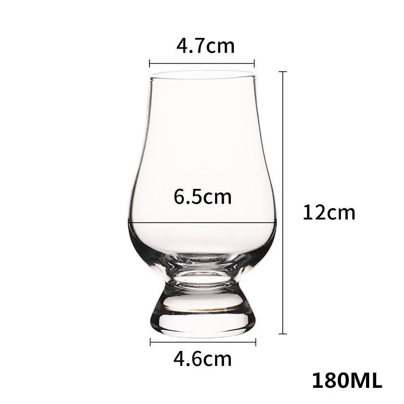 

2Pcs/Lot 180ML Whiskey Glass Scotch Glasses Bourbon Rocks Glass Shaped Crystal Clear Glassware for Wine Bar Club Party Gifts