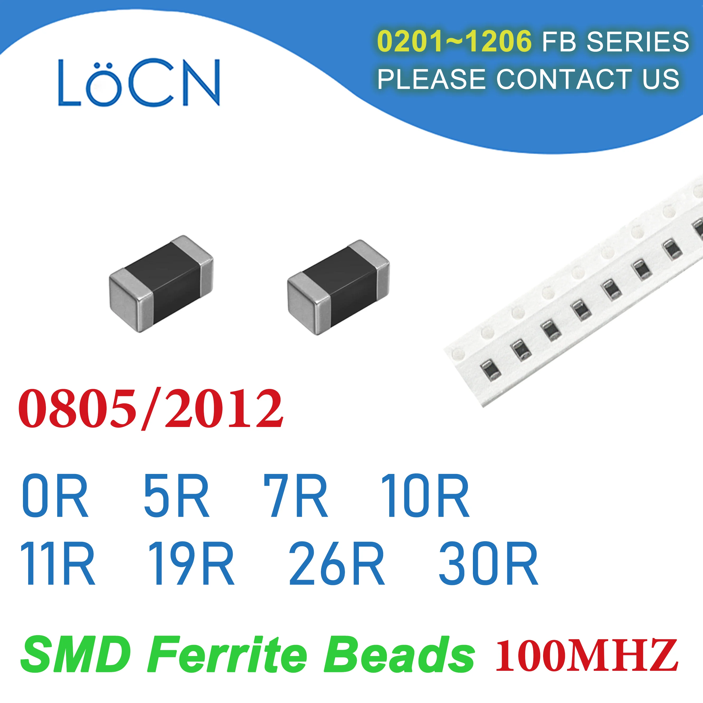 

4000PCS 0805/2012 100MHZ SMD Ferrite Beads 0R 5R 7R 10R 11R 19R 26R 30R Chip Inductor Multilayer 25% High Quality