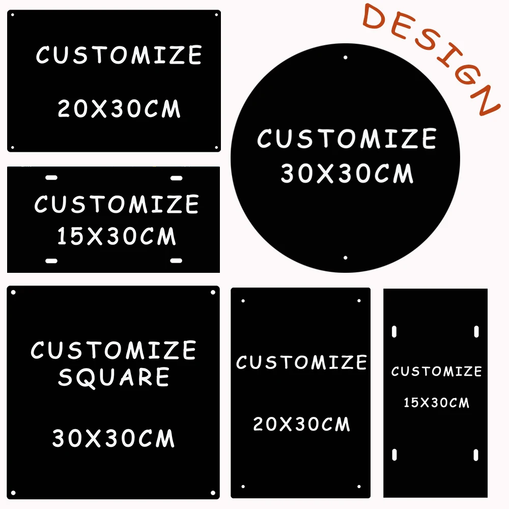 Customize Metal Poster Plate Vintage Tin Sign Round Square R