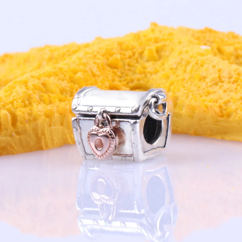 

Hot Sale 925 Sterling Silver Open the love box in your heart beads Fit Original Bracelet Women Jewelry Making Gift