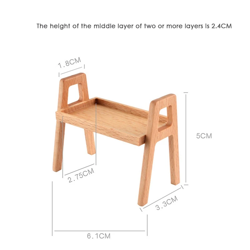 

1/12 Dollhouse Miniature Accessories Mini Wooden Rack Simulation Dollhouse Decoration Toy