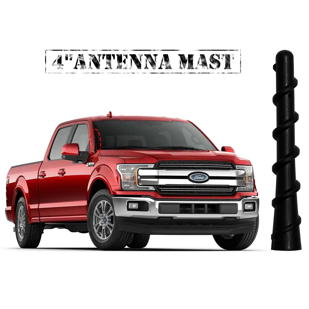 Armsky 4 дюймовая резиновая медная AM/FM спиральная короткая антенна мачта для 2009 2019 Ford